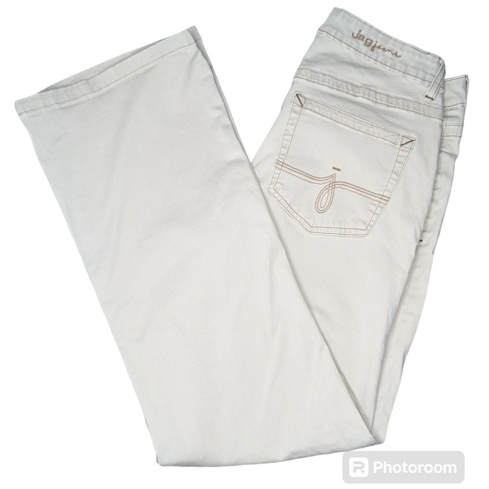 JAG Jeans Women's Bootcut Stretch Size 14 Beige Jeans